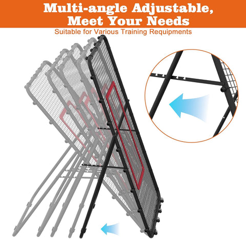 Volleyball Rebounder Net - Training Equipment - Adjustable Rebound Angles 7x4 ft